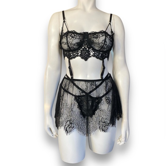Dolls Kill Other - DollsKill Widow | NWT’s strappy lace sexy gothic lingerie and panty set